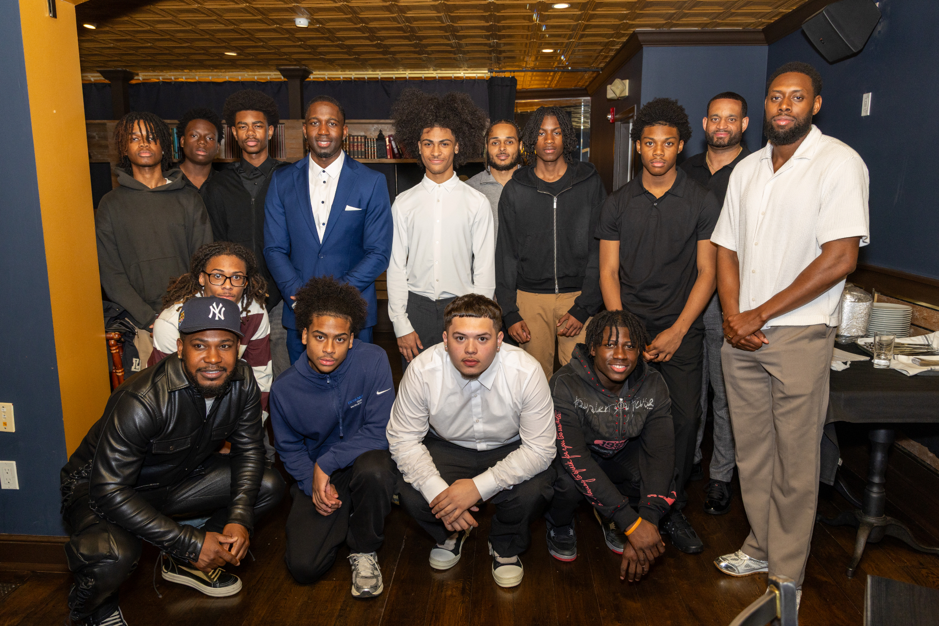 BILLY mentors and young men gathered together